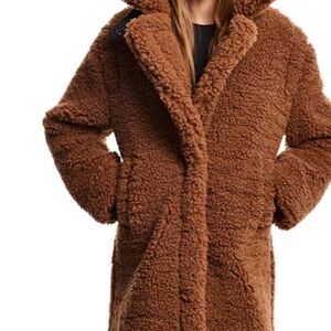 SAM. Anouk Sherpa Brown Teddy Coat